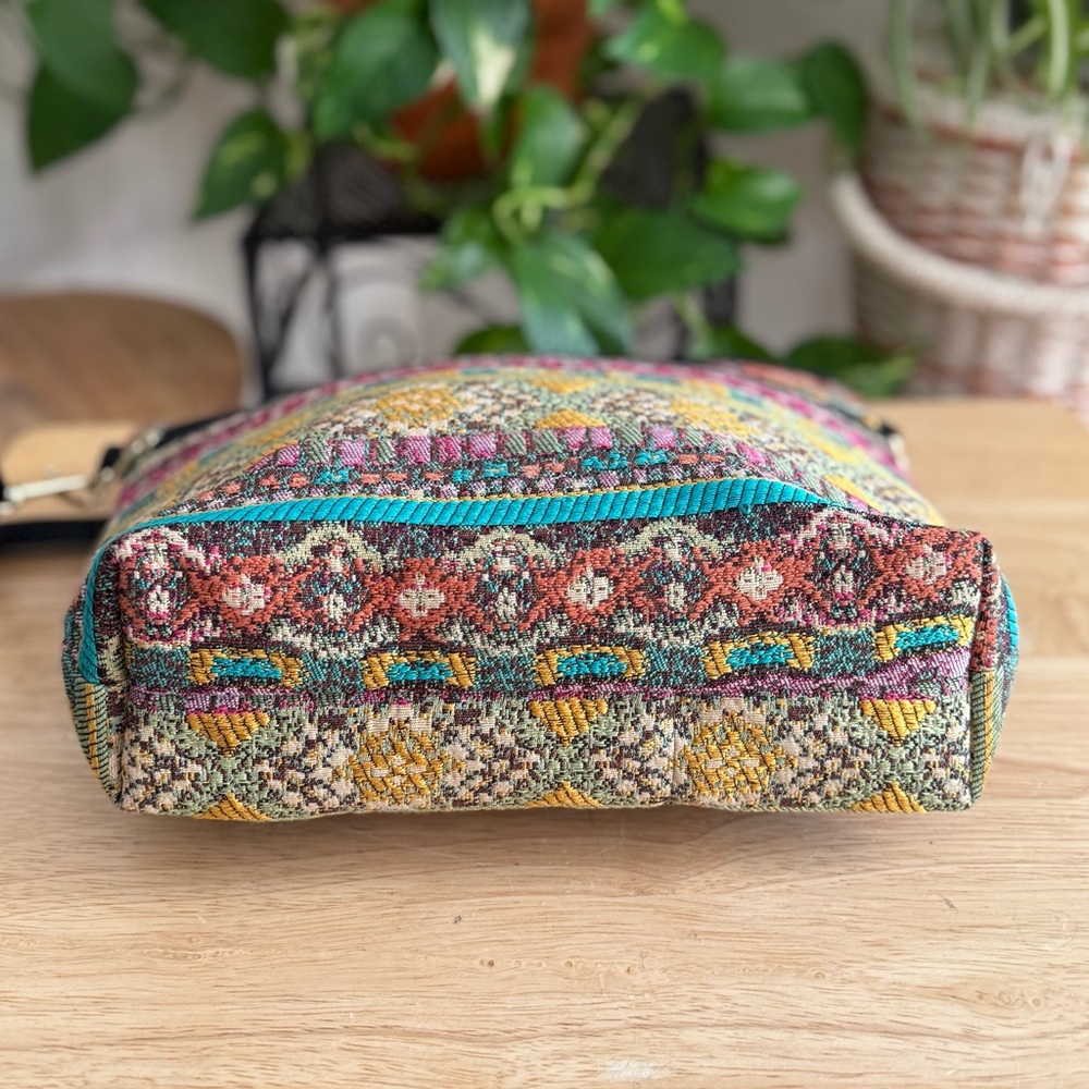 Danny K Boho Tapestry Crossbody Shoulder Bag Multicolor Made in USA Artisan Folk - Picture 8 of 16